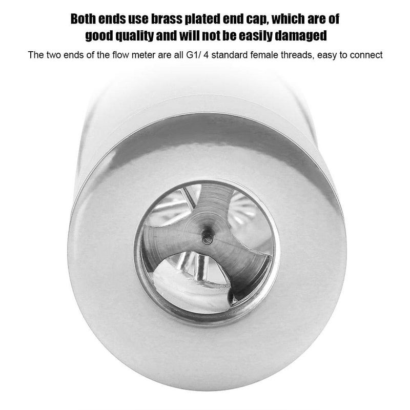 Serounder Water Cooling Meter Indicator G1/4 Female Threaded Water Cooling System Replacement for PC Computer(Silver) - Image 5