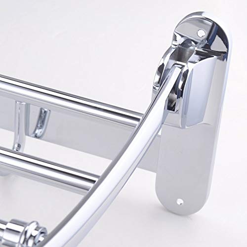 Plantex Multi-Functional Bathroom Towel Hanger/Towel Rod for Bathroom/Towel Holder/Bathroom Accessories (18 - Inch) Chrome - Image 5