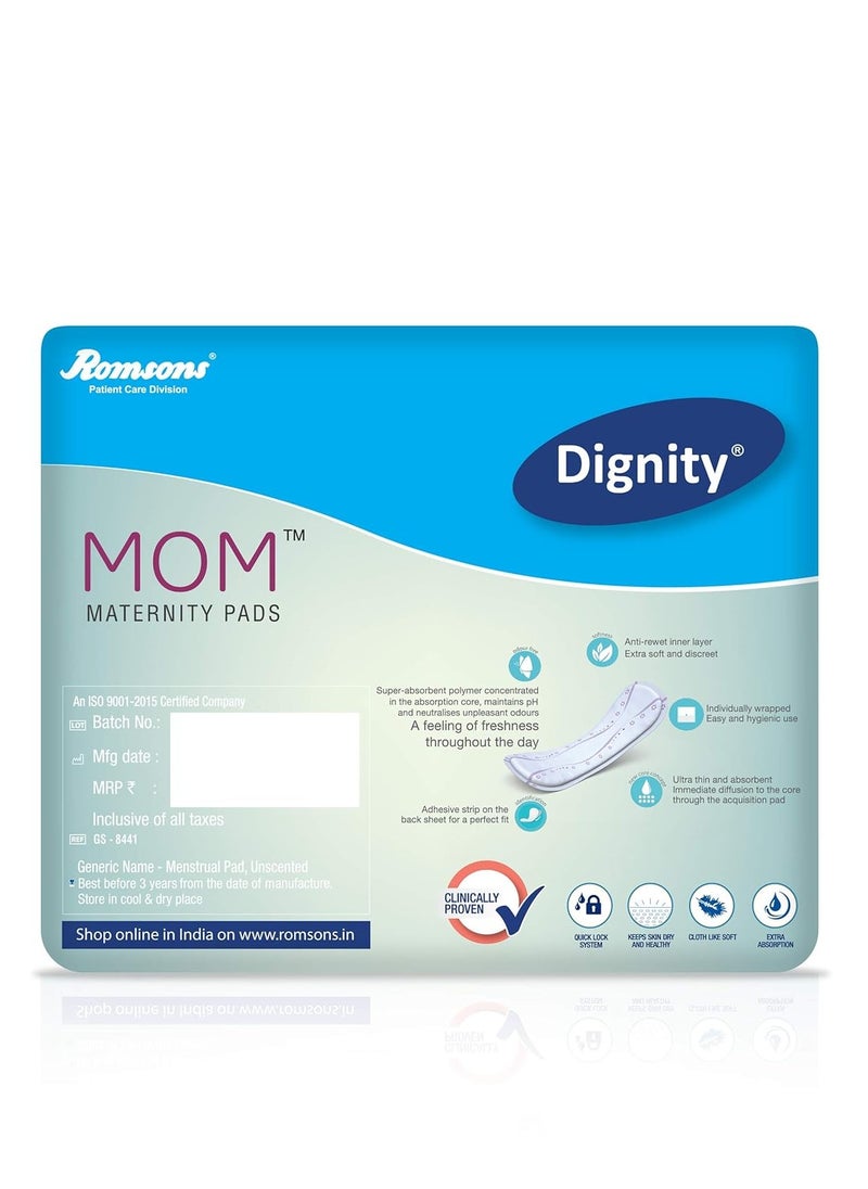 Dignity Mom Maternity Pads, Comfortable & Hygenic, Medium, 5 Pcs/Pack (Pack of 1)