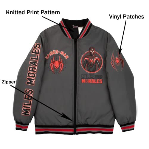Marvel Superheroes Bomber Jacket for Boys, Avengers and Spider-Man Bomber Jacket (Grey, Size 5/6) - Image 3