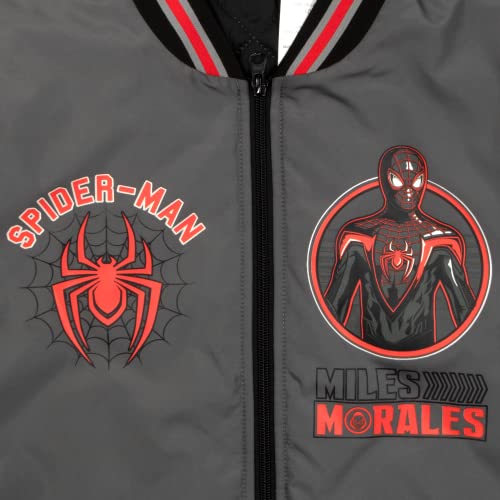 Marvel Superheroes Bomber Jacket for Boys, Avengers and Spider-Man Bomber Jacket (Grey, Size 5/6) - Image 4