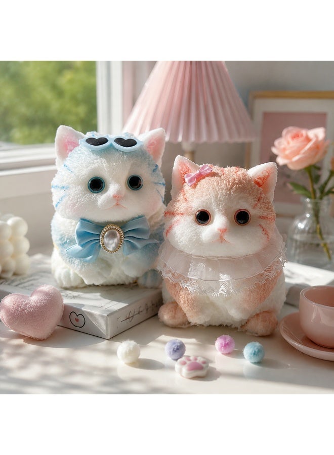 2PCS Squishy Toy Set, Cute Cat Squishy Toys, Soft Squeeze Stress Relief Toy, Slow Rising Fidget Toy, Sensory Stress Ball, Anxiety Relief Gift for Kids Girls Adults - Image 4