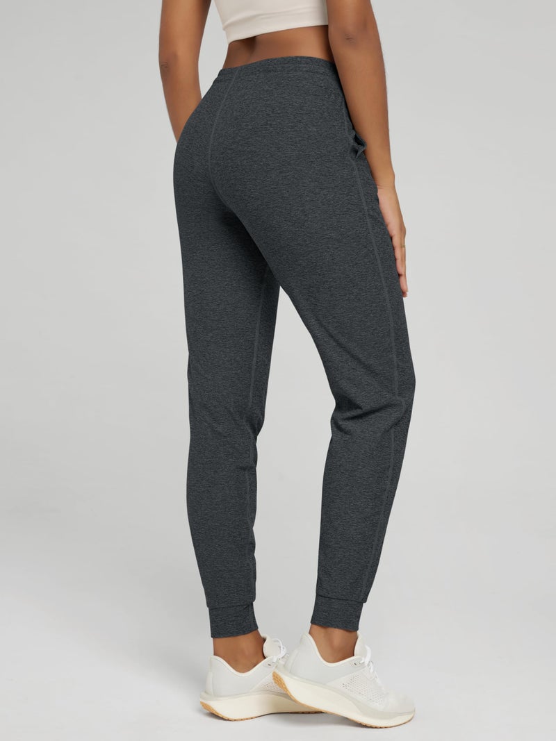 ODODOS Women's Performance Joggers - Ultra Soft odSTRATUM Tech Sweatpants - 27.5" Mid Rise Pants with Pockets, Charcoal Heather, X-Large - Image 4