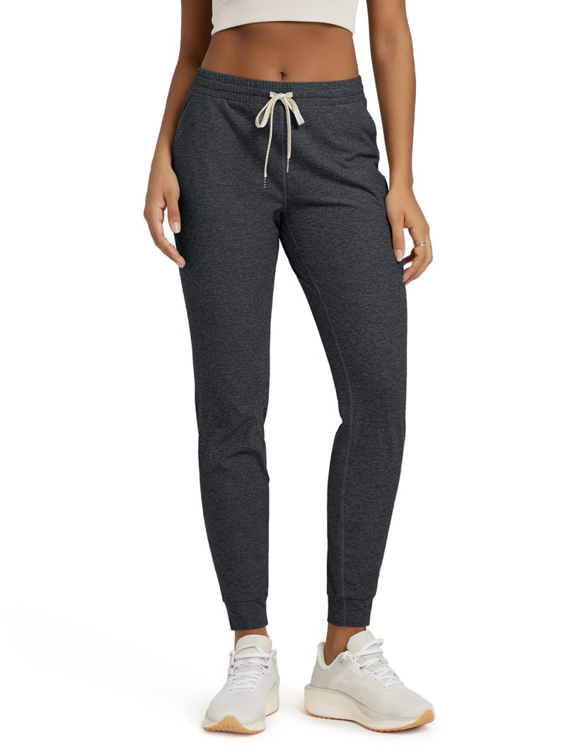 ODODOS Women's Performance Joggers - Ultra Soft odSTRATUM Tech Sweatpants - 27.5" Mid Rise Pants with Pockets, Charcoal Heather, X-Large - Image 1