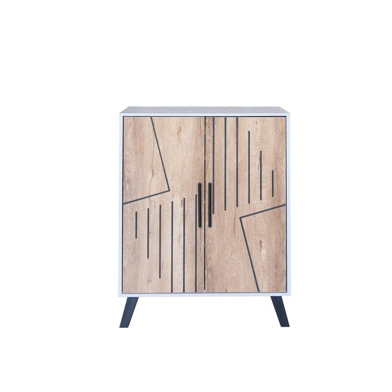 بيتي دولاب أحذية خشب ماليزي 4 مستويات , رمادي وخشبي - Image 3