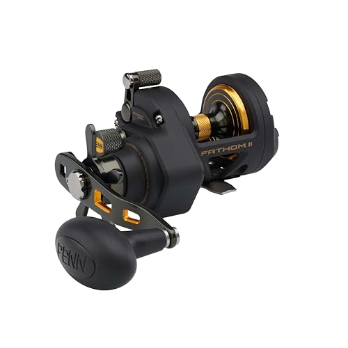 Penn FTHII12SD Penn Fathom II Star Drag Conventional Fishing Reel Black Gold - Image 1