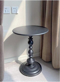LESHP Nordic Sofa Side Cabinet Living Room Home Small Coffee Table Modern Minimalist Corner, Metal Iron Outdoor Round Table Weather Resistant Anti-Rust Outdoor End Table 52X38X28 Cm  - Image 1