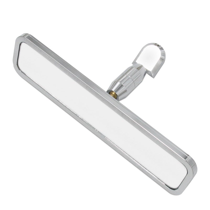 QGHAUC Pivot Ball Milled Aluminum Polished Adjustable Interior Mirror - Image 3