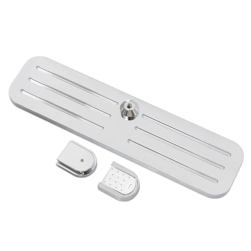 QGHAUC Pivot Ball Milled Aluminum Polished Adjustable Interior Mirror - Image 2
