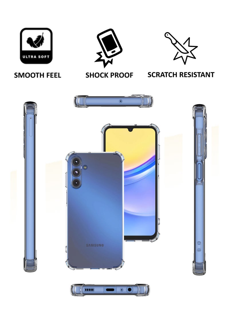 Samsung Galaxy A16 - Tempered Clear Glass Screen Protector And Ultra Clear Transparent Silicone Drop-Proof Clear Flexible Protective Phone Cover - Transparent | Compatible For Samsung Galaxy A16 - Image 3