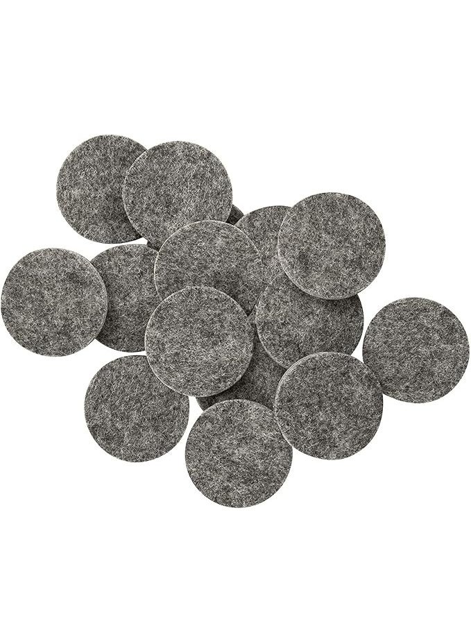Round Felt Floor Protector Pads – 16-Piece Furniture Gliders Set, 15mm, Gray, Anti-Scratch & Noise-Reducing Protectors for Chairs, Tables & Home Furniture - Image 1