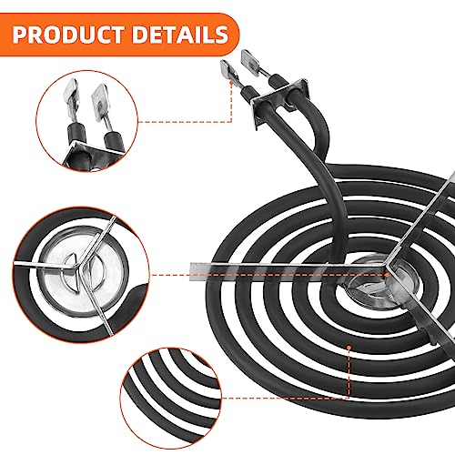 MIFLUS Electric Stove Burner Drip Pans WB31M19(8”) WB31M20(6”) Electric Stove Top Burner Replacement WB30M1(6") WB30M2(8") Compatible for G-E Hot-point Ken-more General Electric Stove Parts by MIFLUS - Image 5