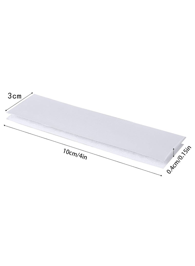 NIIMBOT 20 Sets Hook and Loop Strips with Adhesive - 3x10 cm - Strong Back Adhesive Fasteners Tape for Home or Office Use Replaces Holes and Screws, White - Image 2