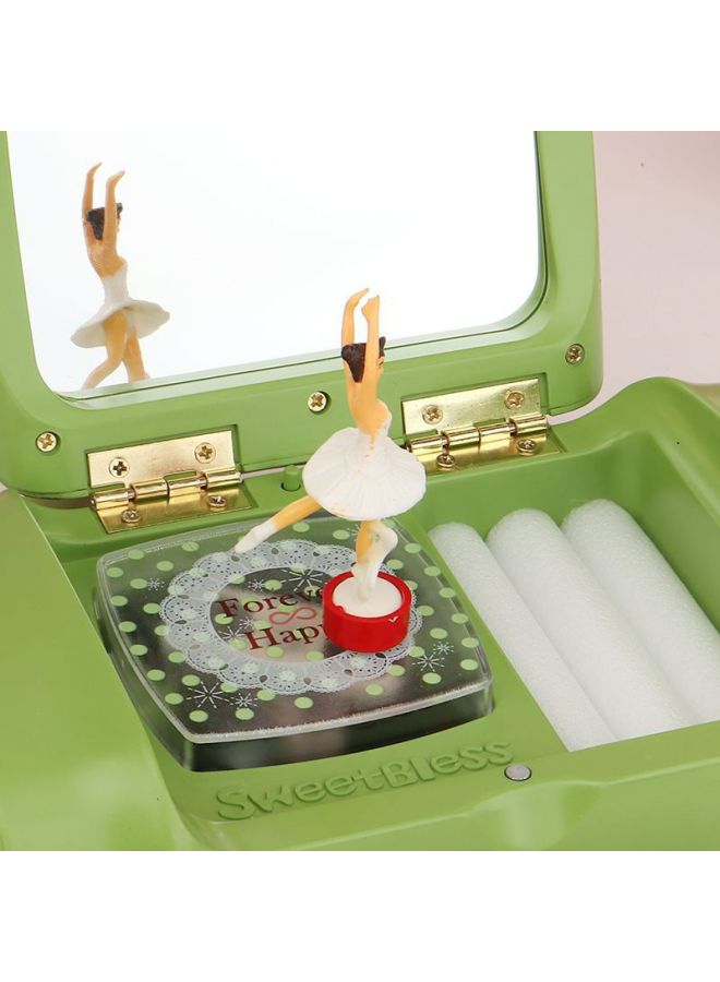Colorful Lighting Handbag Jewelry Storage Music Box Dancing Girl Birthday Gift Children's Day Gift Music Box-Color:777A (green Bear With Light)-Dimensions:18x15.5x14.5cm - Image 5