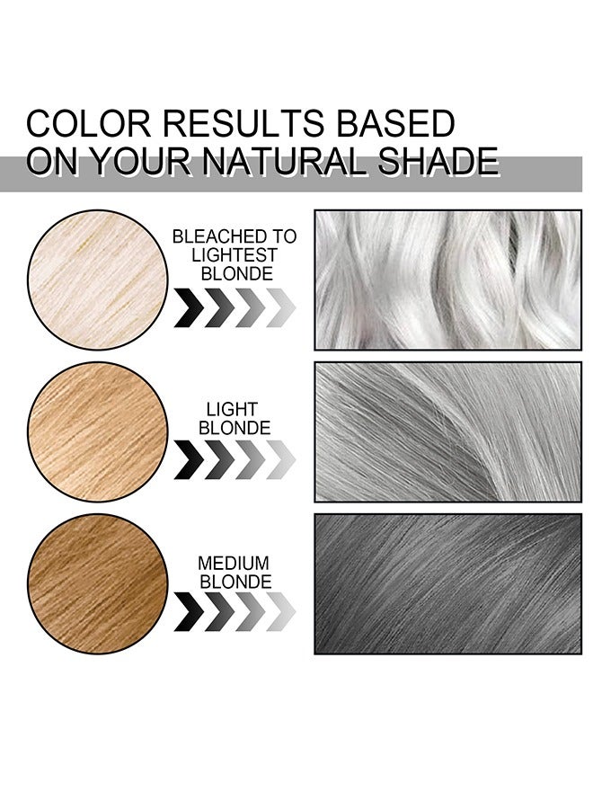 EELHOE Dye Hair -Hair Dye Light Gray Silver Color Cream,Gray Silver Color Cream,Grey Permanent Hair Dye,Silver Gray Natural Hair Color Cream,Silver Hair Dye - Image 4