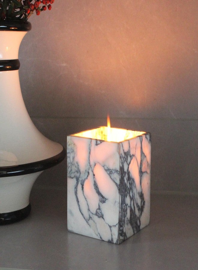 Natust Genuine Calacatta Viola Marble Toothbrush Holders for Bathroom, Natural Marble Makeup Brush Holder Countertop Organizer - Image 5