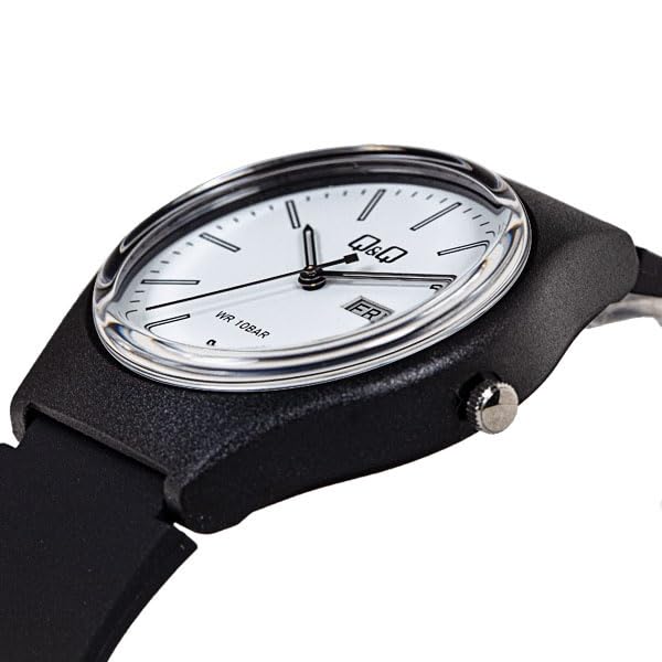 Q&Q Men’s Fibre Strap Analog Watch with Day & Date Display – 100 Meters Water Resistant, Lightweight Sports Casual Wristwatch - A212J001Y - Image 4