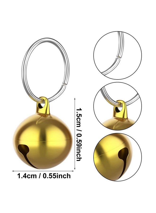 طقم قلادات طوق من الفولاذ المقاوم للصدأ للكلاب الأليفة مقاس 0.55 بوصة مكون من 6 قطع من أجراس التدريب المضادة للضياع لقلادة الطوق | مناسبة لإكسسوارات قلادة الحيوانات الأليفة - Image 2