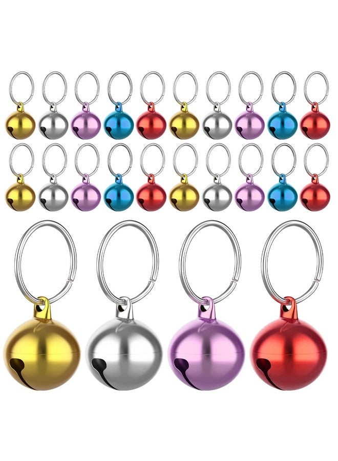 طقم قلادات طوق من الفولاذ المقاوم للصدأ للكلاب الأليفة مقاس 0.55 بوصة مكون من 6 قطع من أجراس التدريب المضادة للضياع لقلادة الطوق | مناسبة لإكسسوارات قلادة الحيوانات الأليفة - Image 1