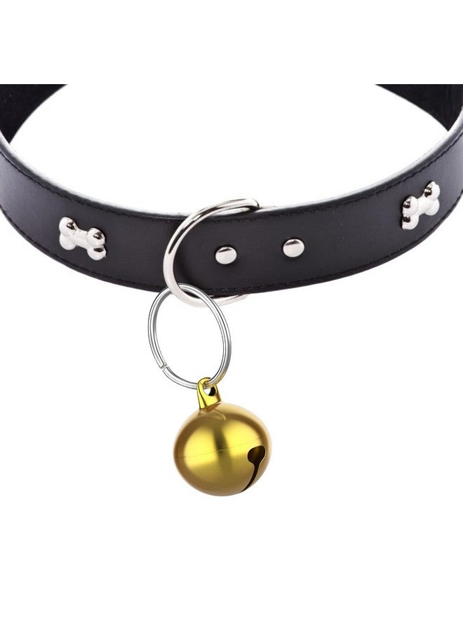 طقم قلادات طوق من الفولاذ المقاوم للصدأ للكلاب الأليفة مقاس 0.55 بوصة مكون من 6 قطع من أجراس التدريب المضادة للضياع لقلادة الطوق | مناسبة لإكسسوارات قلادة الحيوانات الأليفة - Image 3