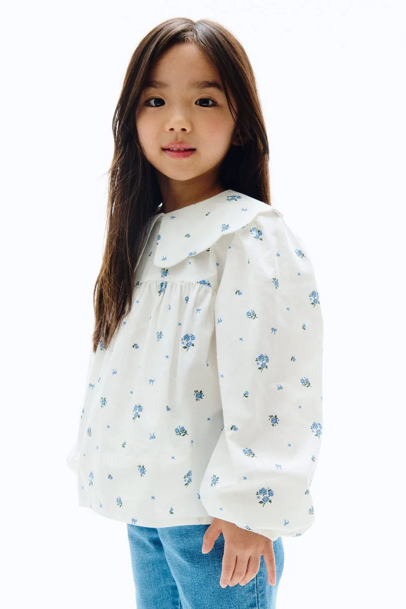 H&M Collared cotton blouse