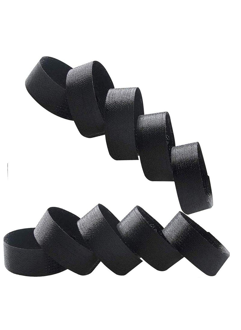 DIY Crafts DIY DIYC10398 Crafts 16mm Hook Loop Cable Tie Fasten One Wrap Cord Tape Double Side Nylon Power Cord Management Wire Organizer Straps Reusable Self Gripping Dno2 50 Feet Black Strap  - Image 1