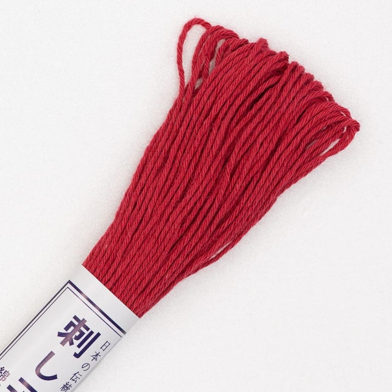 Olympus オリムパス製絲(Olympus Thread) SASHIKO Thread 22YD Rose RED, OS-12 - Image 1