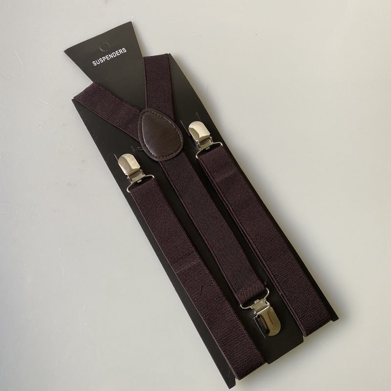 Parent-Child Suspender Clips For Adults And Children, Men'S And Women'S Suspenders, Elastic Solid Color Suspender Clips, - Image 1
