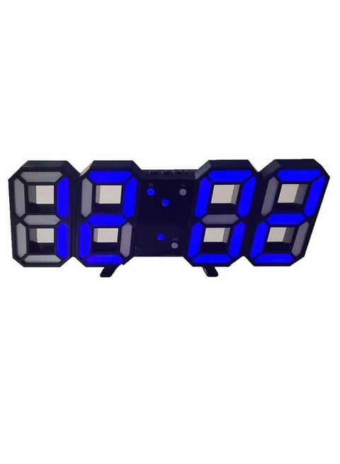 Padom 3D LED Digital Clock Glowing Night Mode Brightness Adjustable Electronic Table Clock 24 Or 12 Hour Display Alarm Clock Wall Hanging
