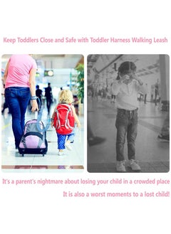 NNEWVANTE Toddler Safety Harness Walking Leash,Anti Lost Wrist Link,Child Leash Secure Harness with Key Lock,Safety Wrist Leash for Kids Baby Boys and Girls 5 feet(Pink)  - Image 2