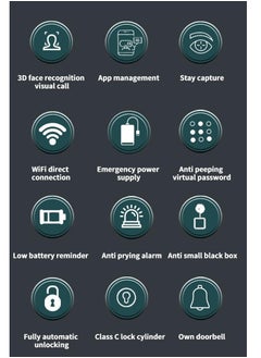 TMAS TMAS SMART LOCK finger print - password-CARD-TUYA APP .FACE ID  - Image 2