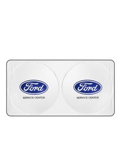 فورد مظلة سيارة FORD لحماية من الأشعة فوق البنفسجية والحرارة، حاجب شمس قابل للطي يحافظ على برودة سيارتك، يحجب الأشعة فوق البنفسجية، واقي شمسي للزجاج الأمامي للسيارة  - Image 3