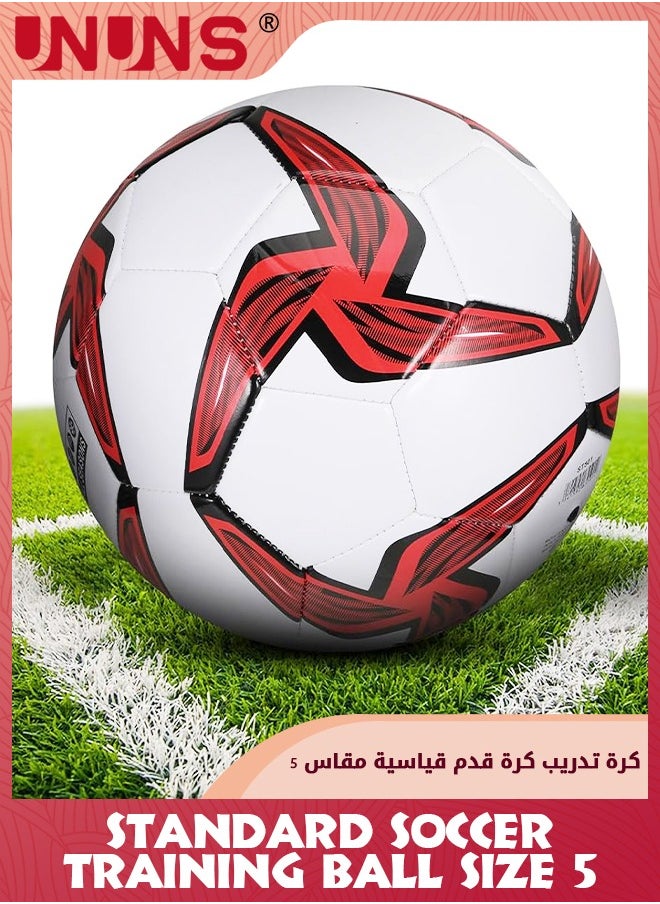 UNUNS Soccer Ball Size 5,Match Soccer Ball,Club League Training Ball,Youth Soccer With Pump,Outdoor Play Game Training Practice Football For Adults Teens Kids,Double Layer Anti-Explosion Football  - Image 1