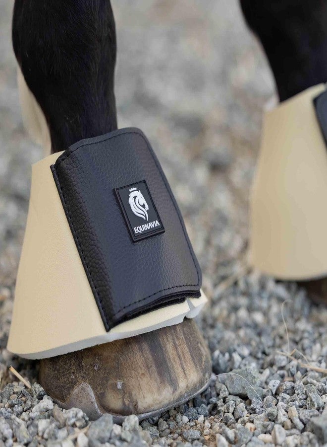 Equinavia Toki Bell Boots for Horses | Neoprene Overreach Boots - French Vanilla - L - Image 1