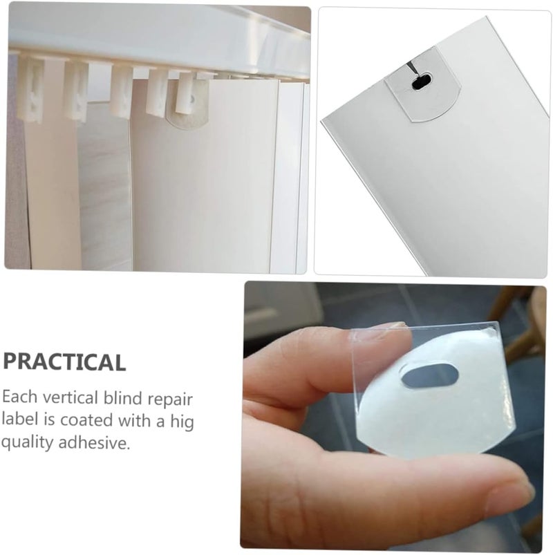 علامات تصليح الستائر العمودية Homoyoyo White - 10 قطع لاستبدال شرائح الستائر - Image 2