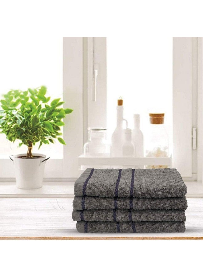 Sassoon Melrose 100% Cotton 4 Piece Hand Towel Set, 380 GSM, Grey (40cmX60cm) - Highly Absorbent, Soft Material, Perfect for Daily Use - Image 2