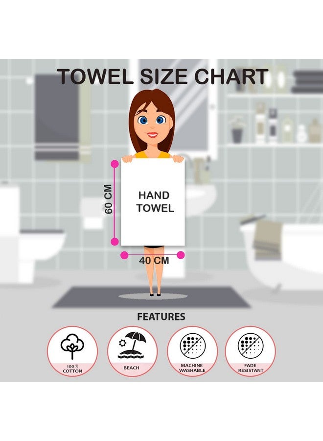 Sassoon Melrose 100% Cotton 4 Piece Hand Towel Set, 380 GSM, Grey (40cmX60cm) - Highly Absorbent, Soft Material, Perfect for Daily Use - Image 4