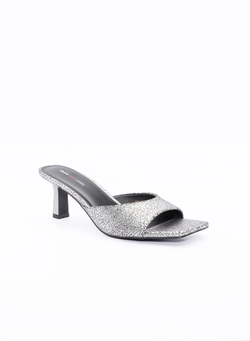 Bata Textured Heel Mule Sandals