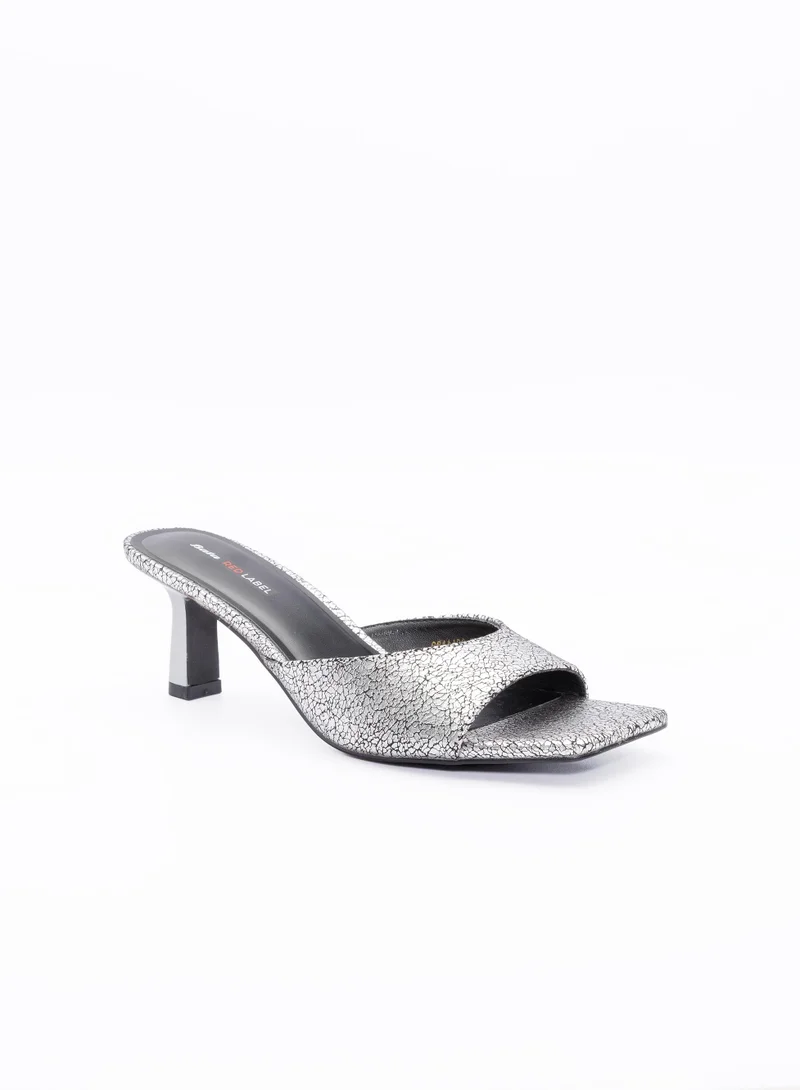 Bata Textured Heel Mule Sandals