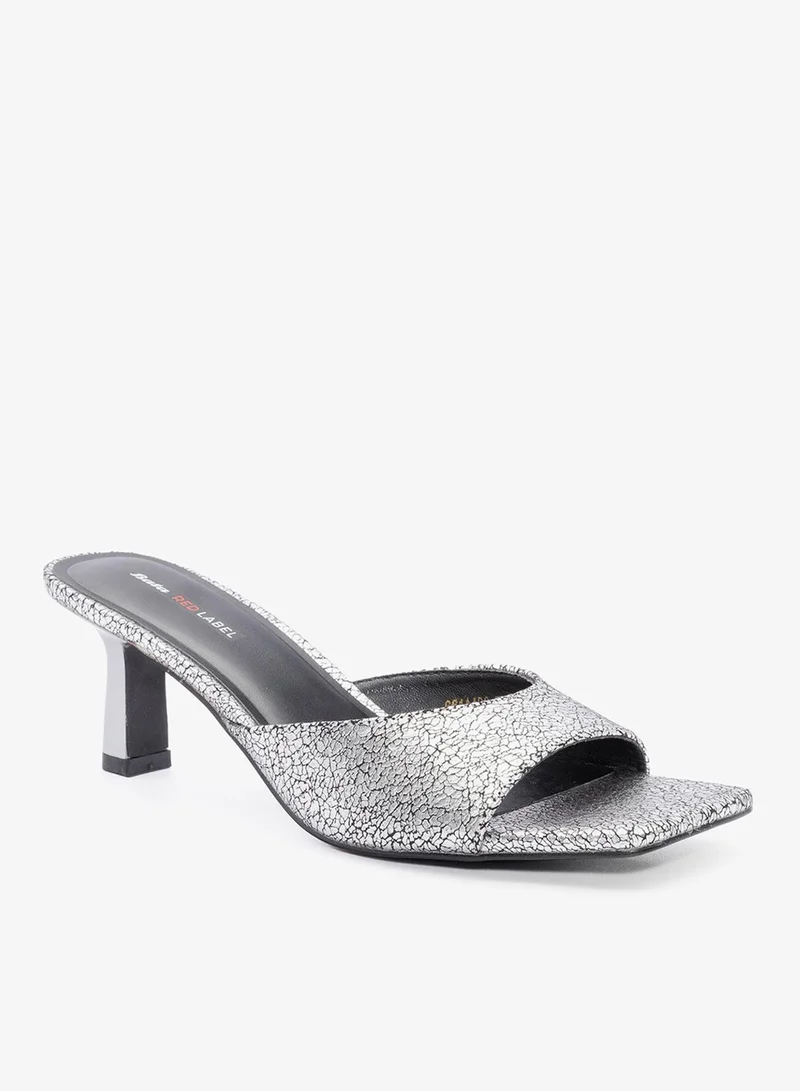 Bata Textured Heel Mule Sandals