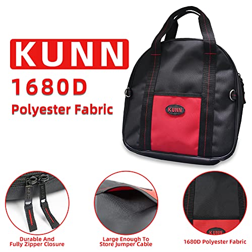 KUNN Jumper Cable Organizer 145 x 14 inch Large Capacity for Cables Cords and Hoses Black - Image 3