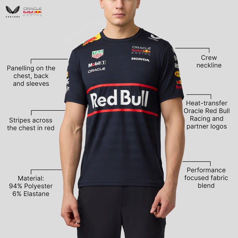 Castore Red Bull Racing F1 Team Men's Set Up T-Shirt - Night Sky Blue â€“ Official 2025/26 Formula 1 Team Kit | Premium Motorsport Apparel | F1 Merchandise - Image 4