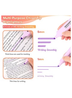Y&D Highlighters, 6Colors Pastel Colors Highlighter Set, Assorted Highlighters Pens, Chisel Tip Marker Pens for Adults Kids Students Journaling Highlighting Planner Notes, Office School Supplies  - Image 3