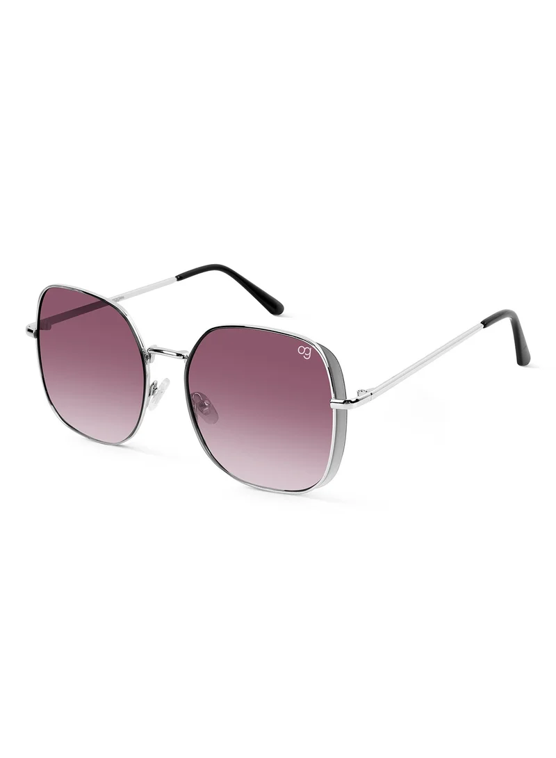 Woggles Latest &amp; Stylish UV Protected Purple Oversized Sunglasses for Women