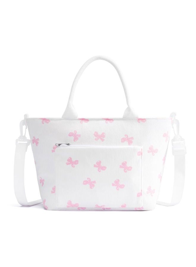 MEXS Lunch Bag for Women Adult Large Insulated Lunch Box Girl Cute Corduroy Lunch Tote Bags Reusable Leakproof Cooler Work Picnic - Image 1