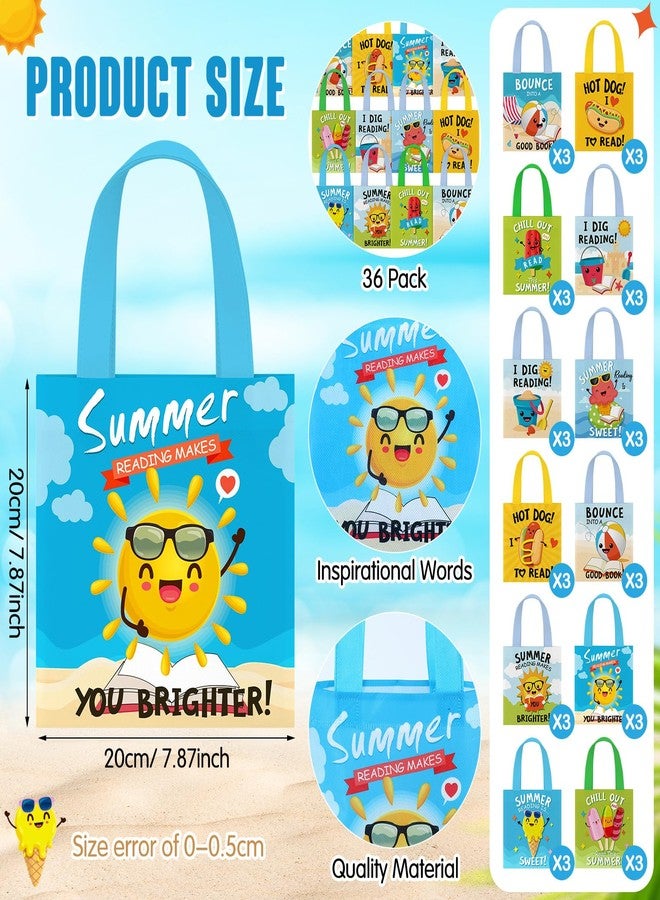 Cosblank 36 Pcs Summer Reading Tote Bags Bulk Books Reading Gift Tote Bags 2026 Grad Students Grad Favors for Summer Book Lovers Exchange Gift - Image 4