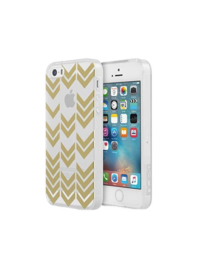 NIBEMINENT Protective Case Cover For Apple iPhone 5/iPhone 5s/iPhone SE White/Gold  - Image 1