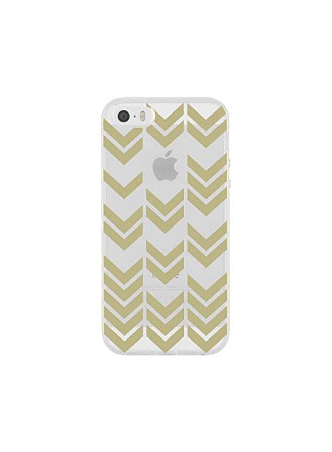 NIBEMINENT Protective Case Cover For Apple iPhone 5/iPhone 5s/iPhone SE White/Gold  - Image 2