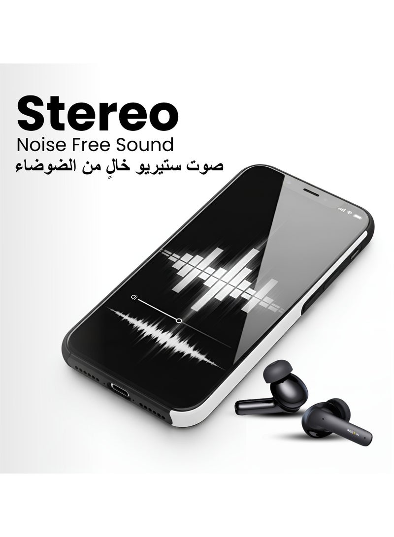 HAMZONE Wireless TWS Bluetooth 5.1 Earbuds with Charging Case, HD Sound, 4–5 Hours Playtime, 300mAh Case Battery, 40mAh Earbuds Battery, 100 Hours Standby, 100m Transmission Range - Image 5