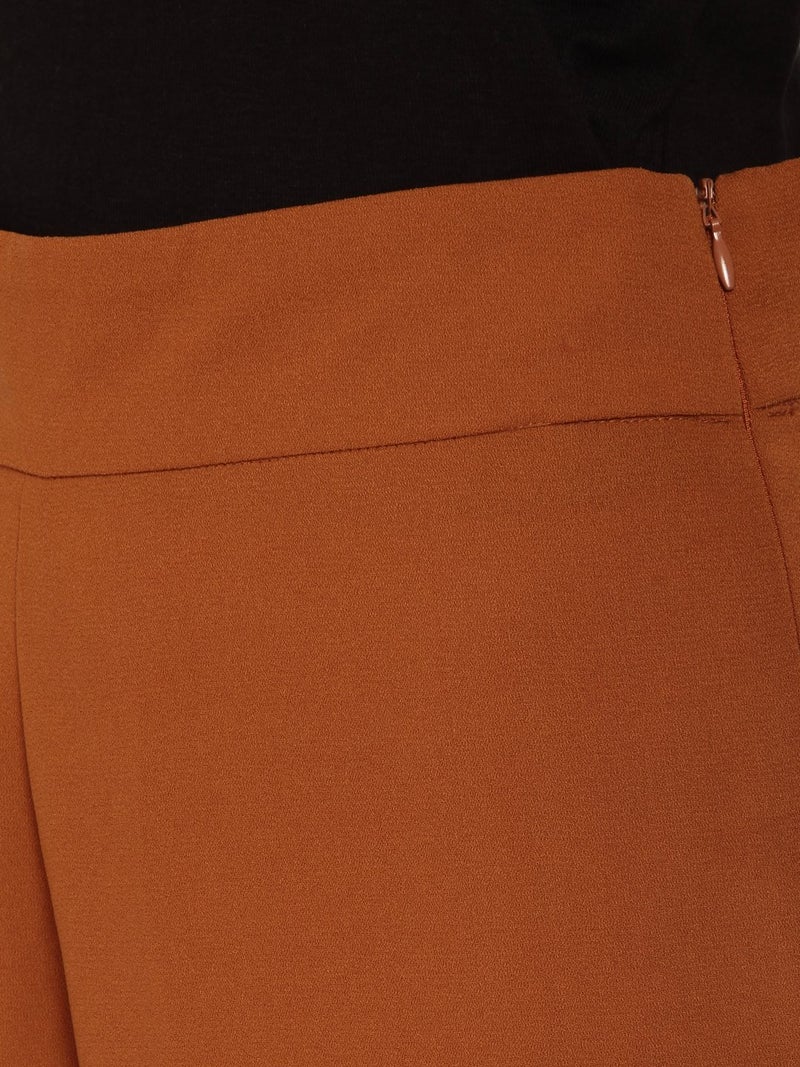 rare Women's Regular Fit Cropped Pants (EP2955A_Maroon_Medium) - Image 5